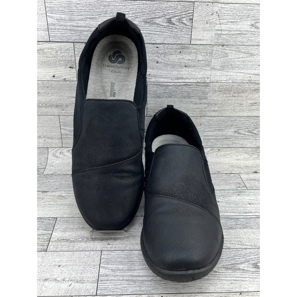 Clarks Cloudsteppers Sillian Paz Women Size 9M Black Slip On Comfort Loafers